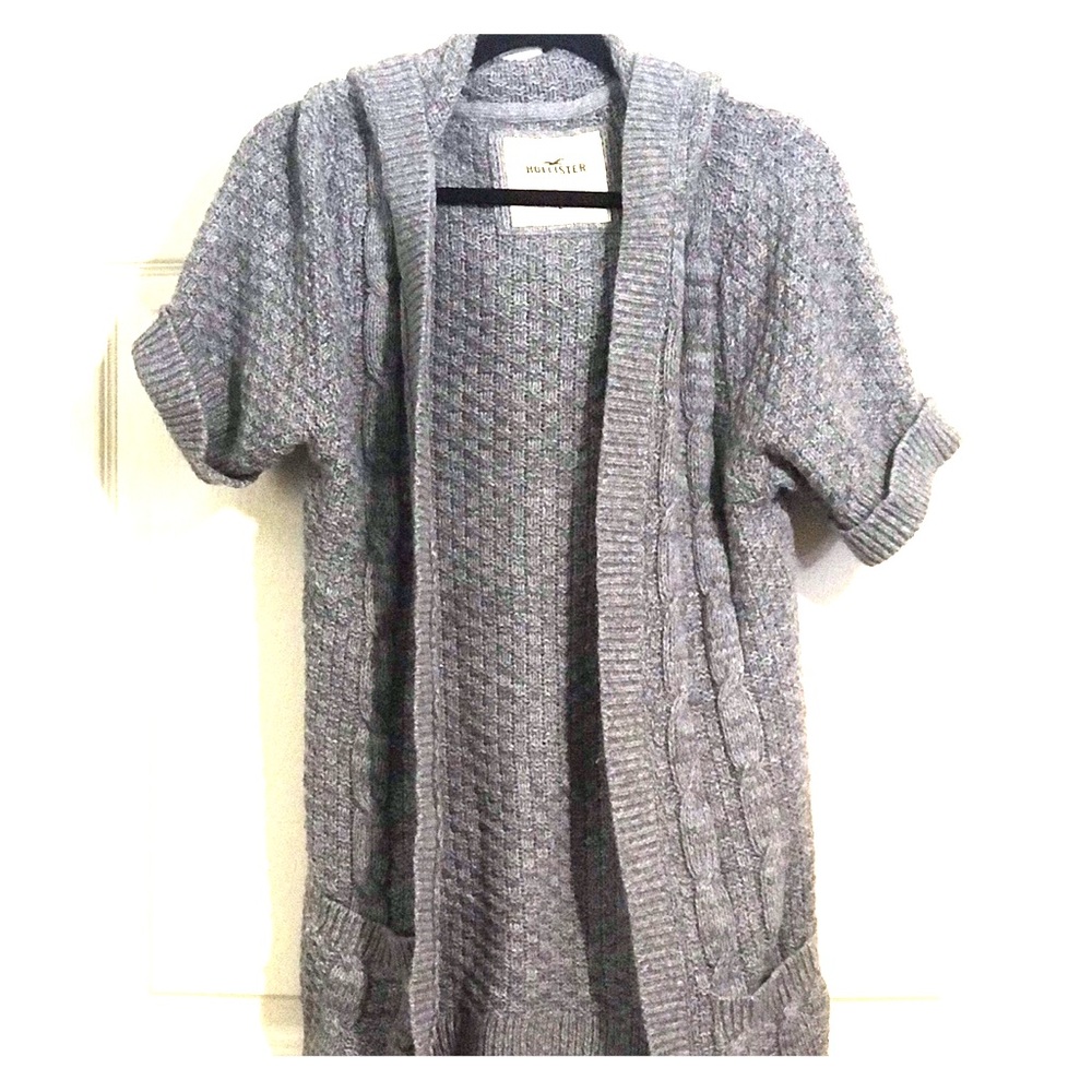 Hollister Long Short Sleeve Hooded Cardigan